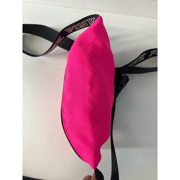 VICTORIA SECRET PINK, BLACK CANVAS FANNY PACK WITH LOGO - Picture 5 of 12